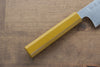 Makoto Kurosaki SG2 Migaki Finished Santoku 170mm with Yellow Lacquered Handle - Seisuke Knife