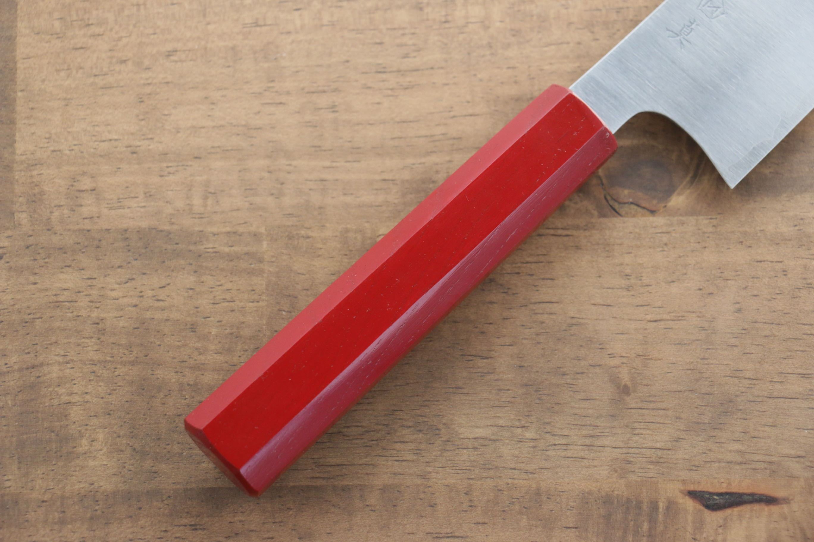 Makoto Kurosaki SG2 Migaki Finished Santoku 170mm with Red Lacquered Handle - Seisuke Knife