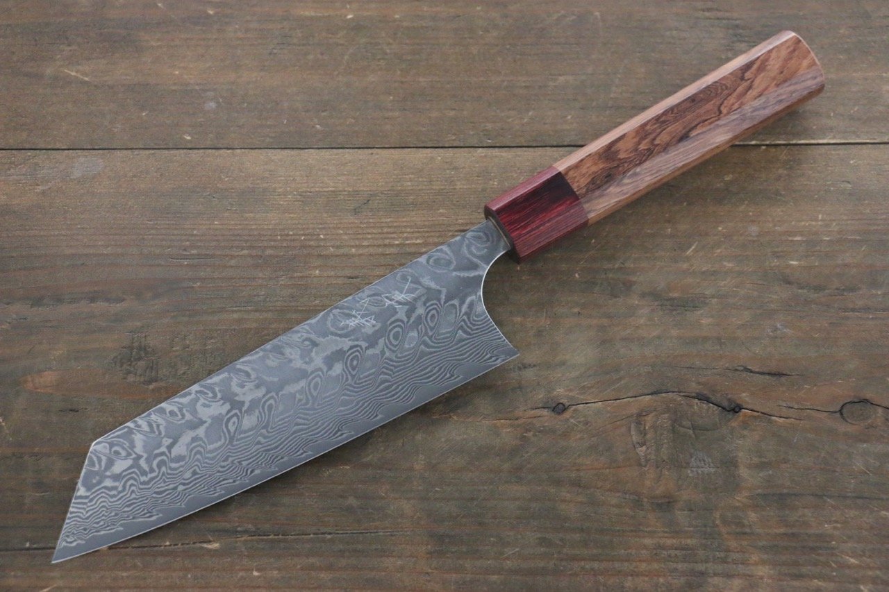 Yoshimi Kato SG2 Damascus Bunka 170mm Honduras (ferrule: Red Pakka wood) Handle - Seisuke Knife