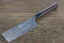  Yoshimi Kato Silver Steel No.3 Hammered Nakiri Japanese Chef Knife 165mm - Seisuke Knife