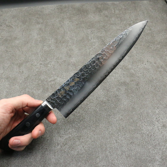 Kanetsune VG1 Hammered Gyuto 210mm Black Pakka wood Handle - Seisuke Knife