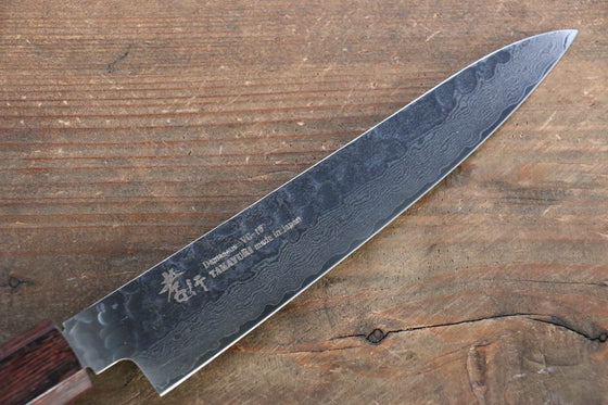 Sakai Takayuki VG10 33 Layer Damascus Sujihiki 240mm, Gyuto 240mm& Petty 150mm Japanese Chef Knife Set with Keyaki Elm Handle - Seisuke Knife