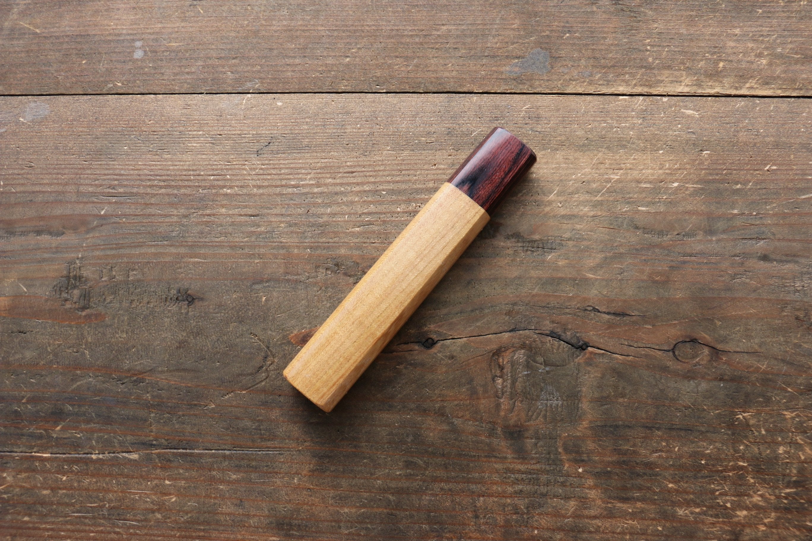 Octagonal Keyaki Elm Knife Handle (Small) - Seisuke Knife