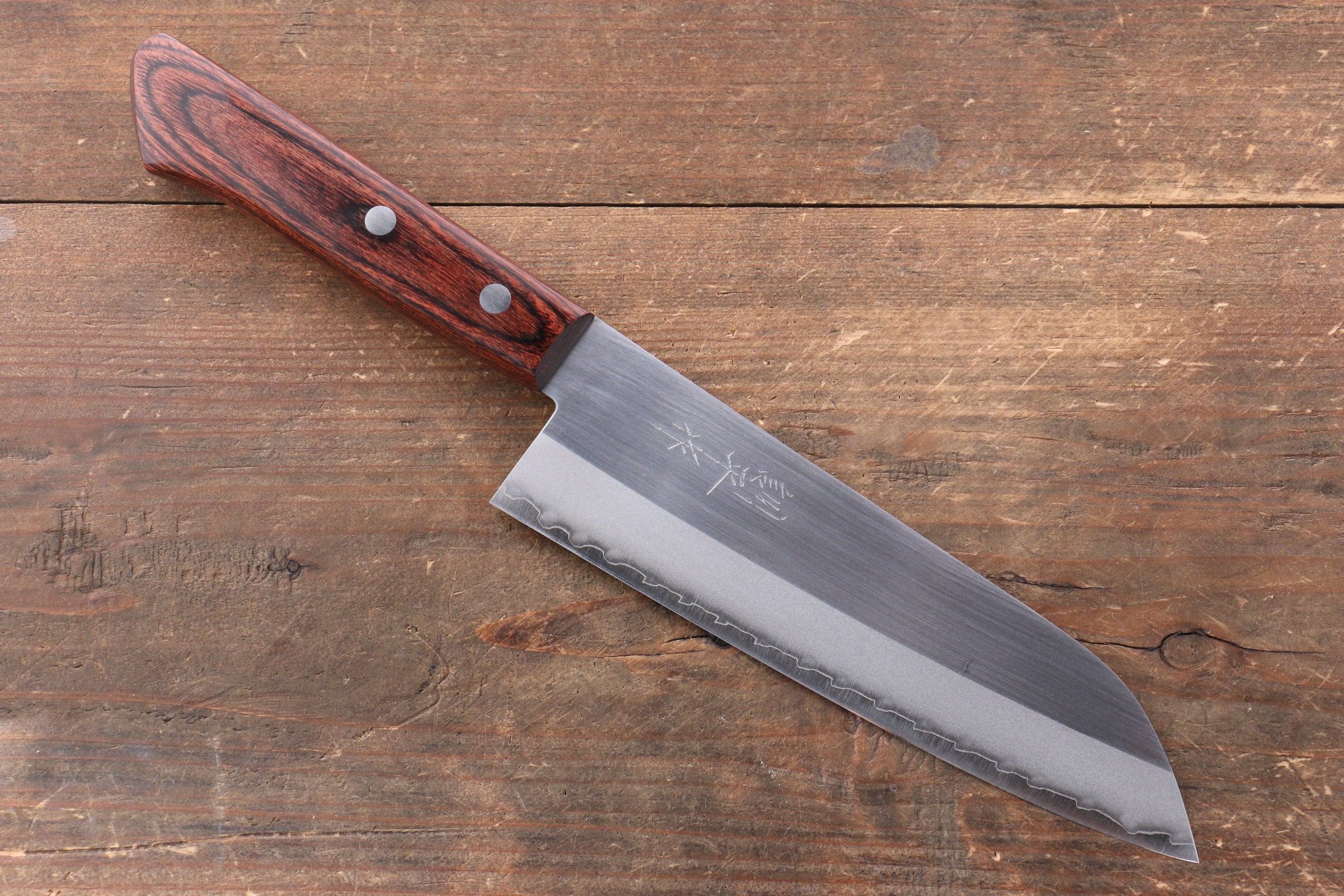 Kunihira VG1 Migaki Finished Santoku 170mm Mahogany Handle - Seisuke Knife