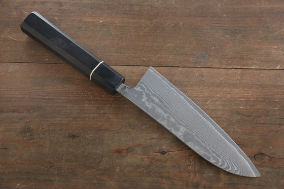 Shigeki Tanaka SG2 Black Damascus Santoku Japanese Chef Knife 165mm - Seisuke Knife