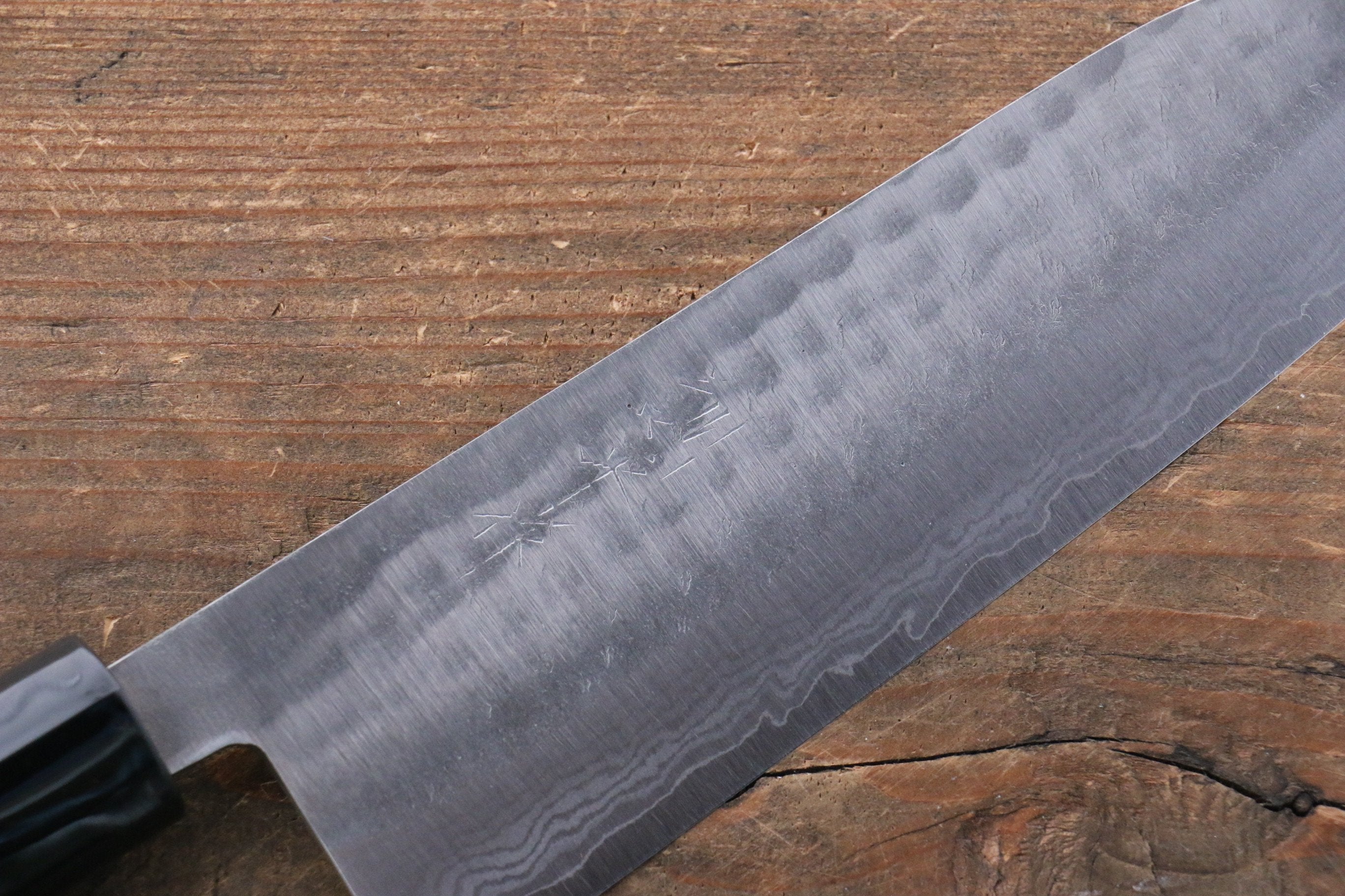 Kunihira Tanryu VG1 Damascus Santoku 170mm with Walnut Handle - Seisuke Knife