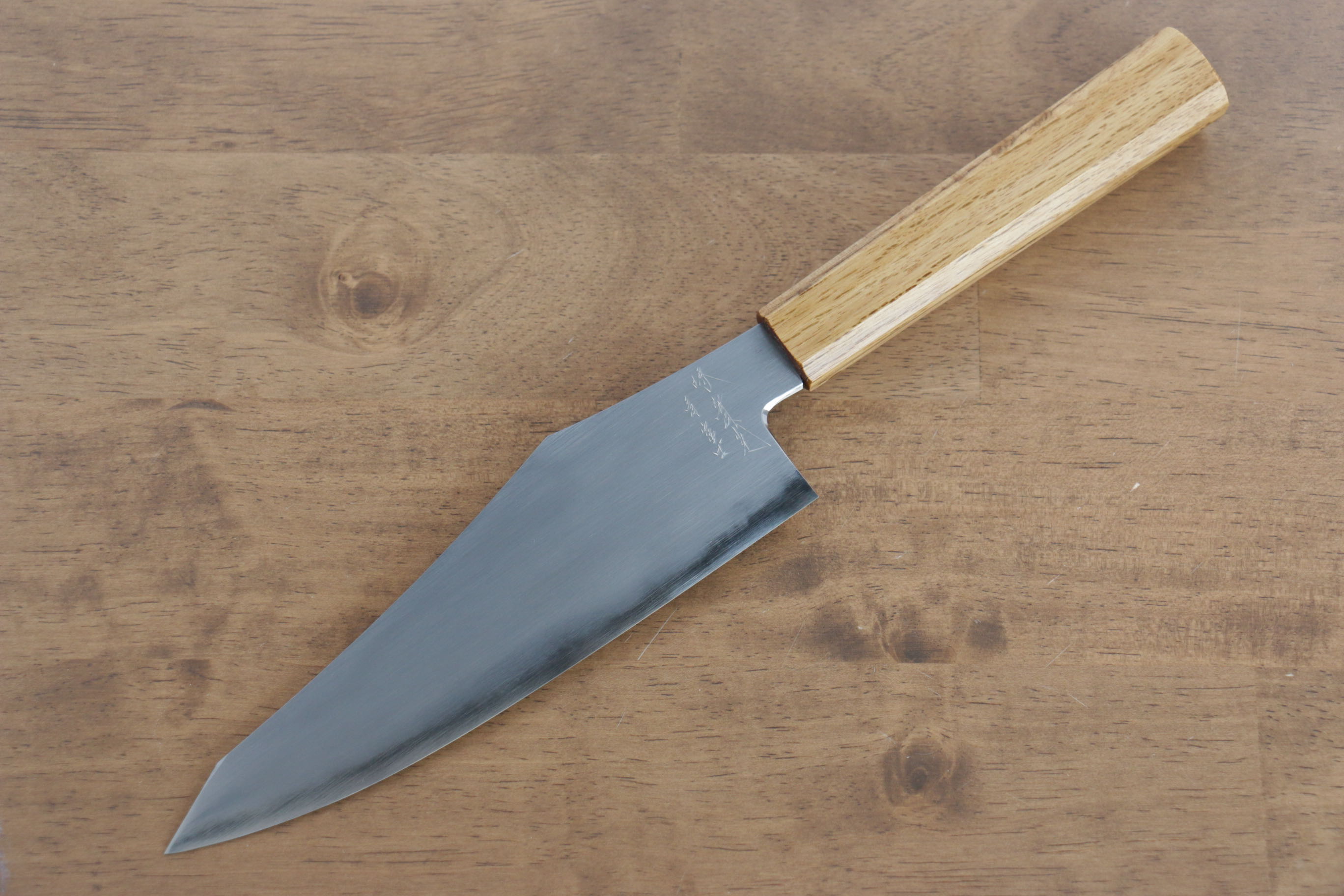 Jikko Fujisan Blue Steel No.2 Santoku  180mm Oak Handle - Seisuke Knife
