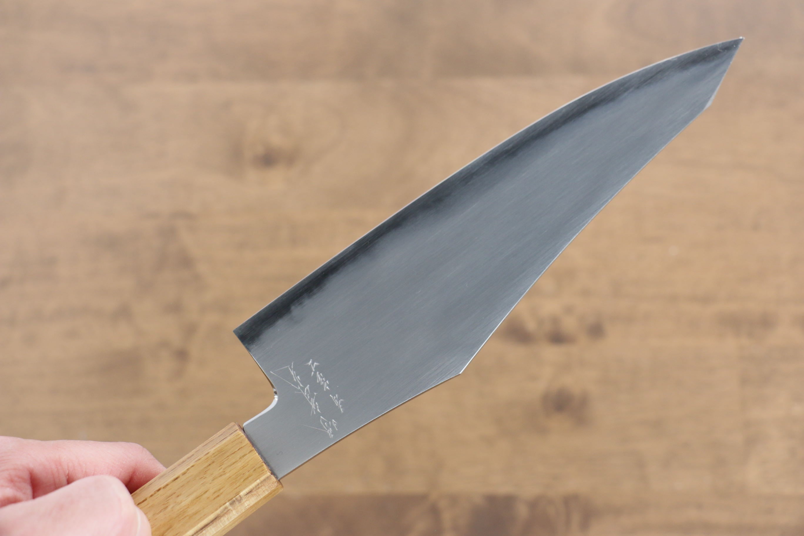 Jikko Fujisan Blue Steel No.2 Santoku  180mm Oak Handle - Seisuke Knife