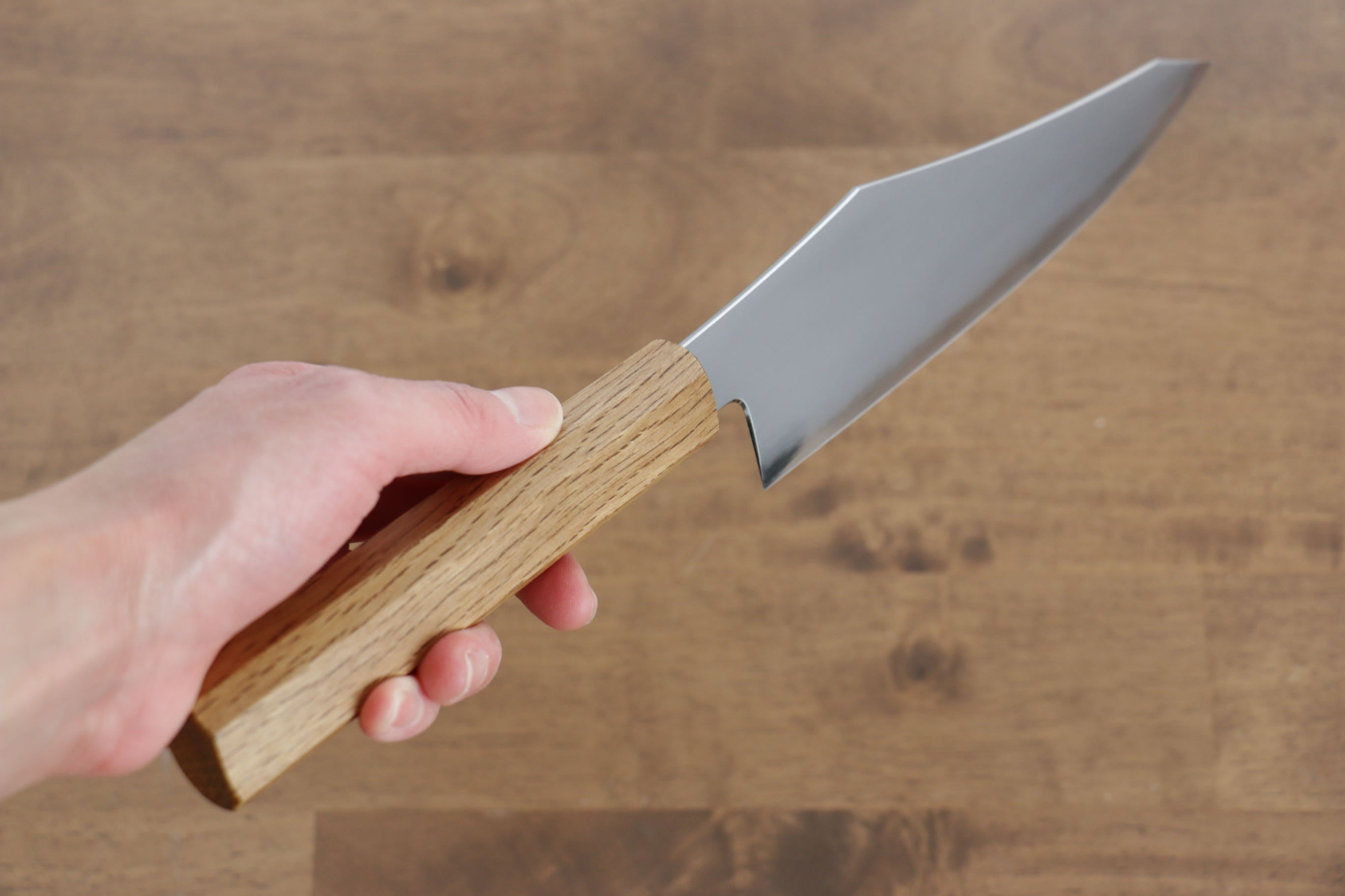 Jikko Fujisan Blue Steel No.2 Santoku  180mm Oak Handle - Seisuke Knife