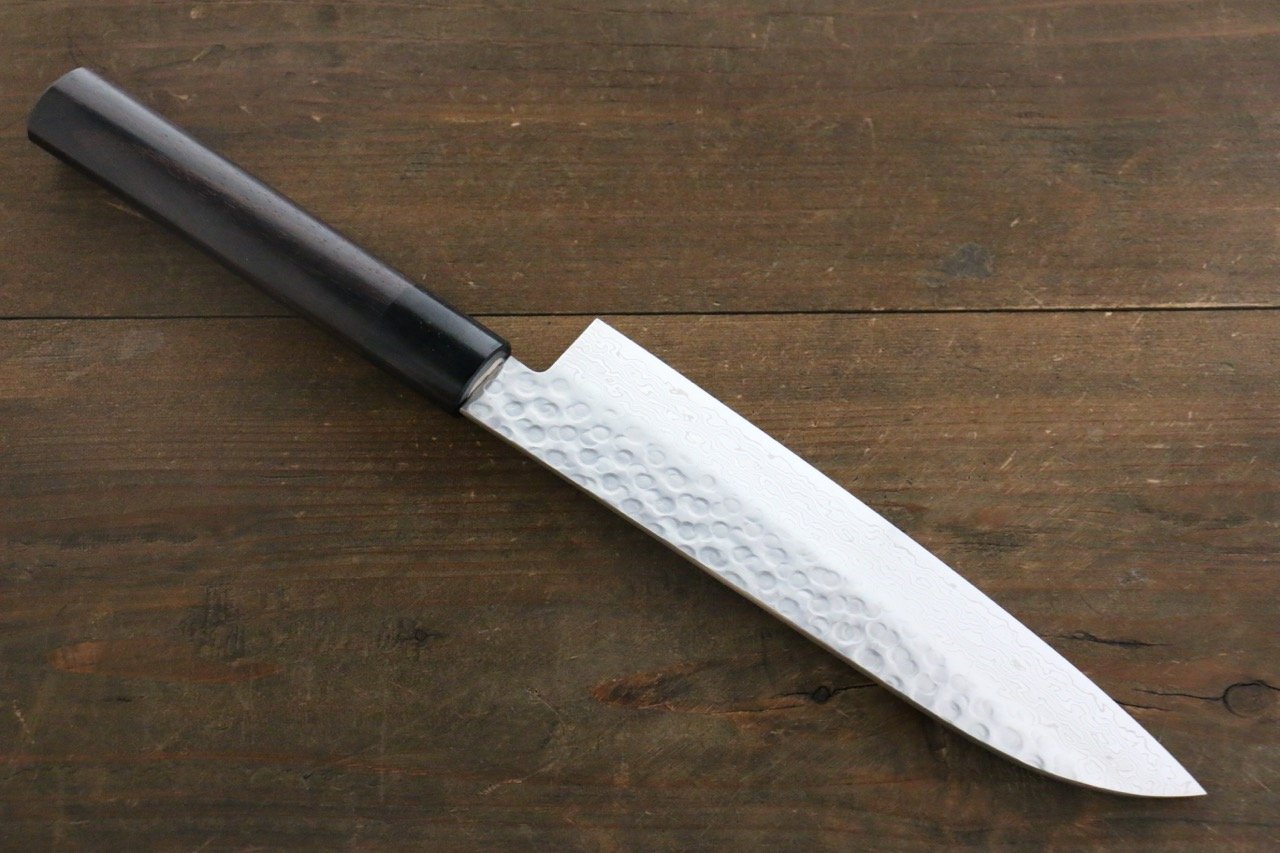 Sakai Takayuki 45 Layer Damascus Japanese Chef's Santoku Knife 180mm with Shitan Handle - Seisuke Knife