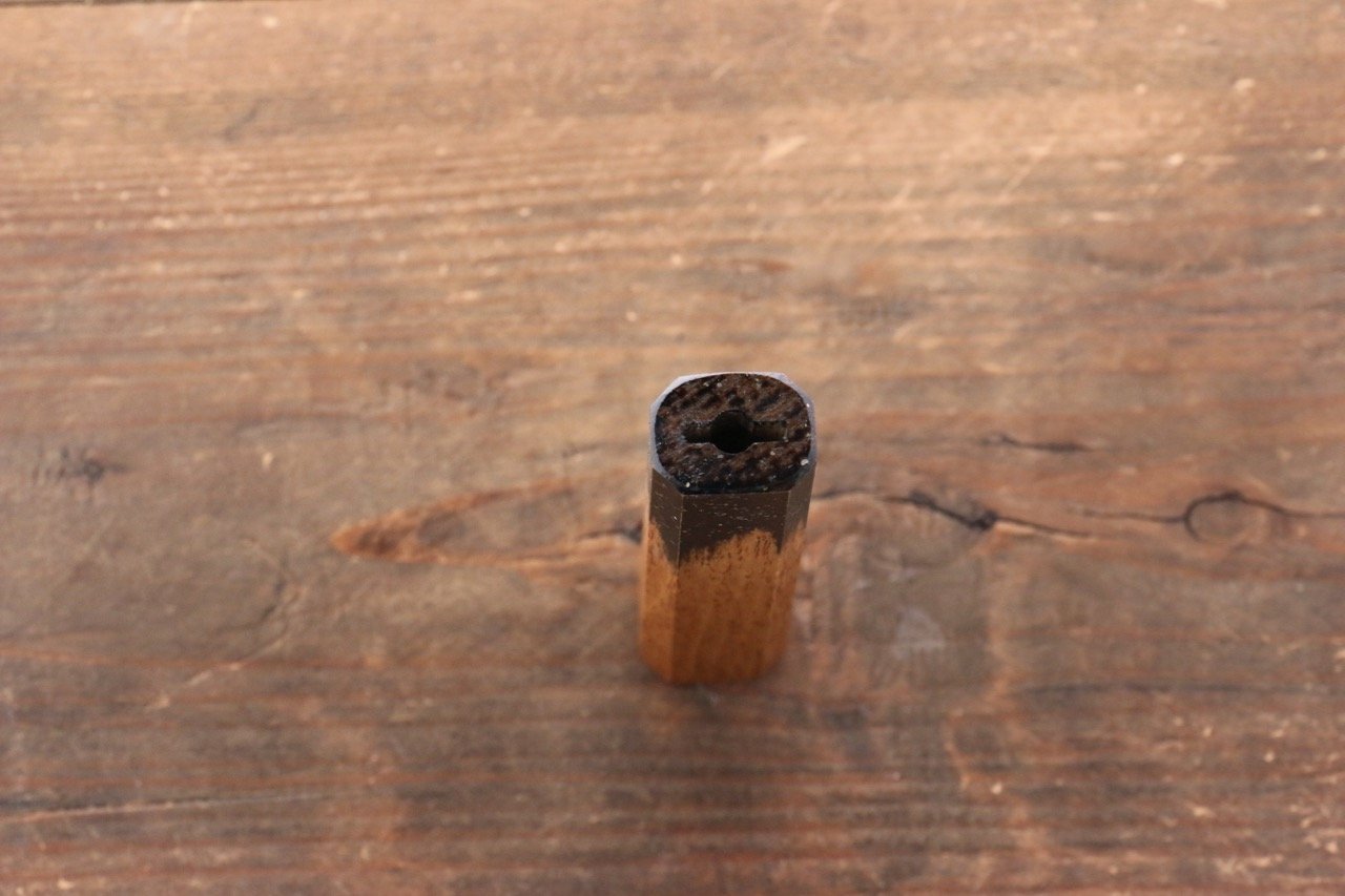 Octagonal Kokushin Lacquered Oak Knife Handle (Large) - Seisuke Knife