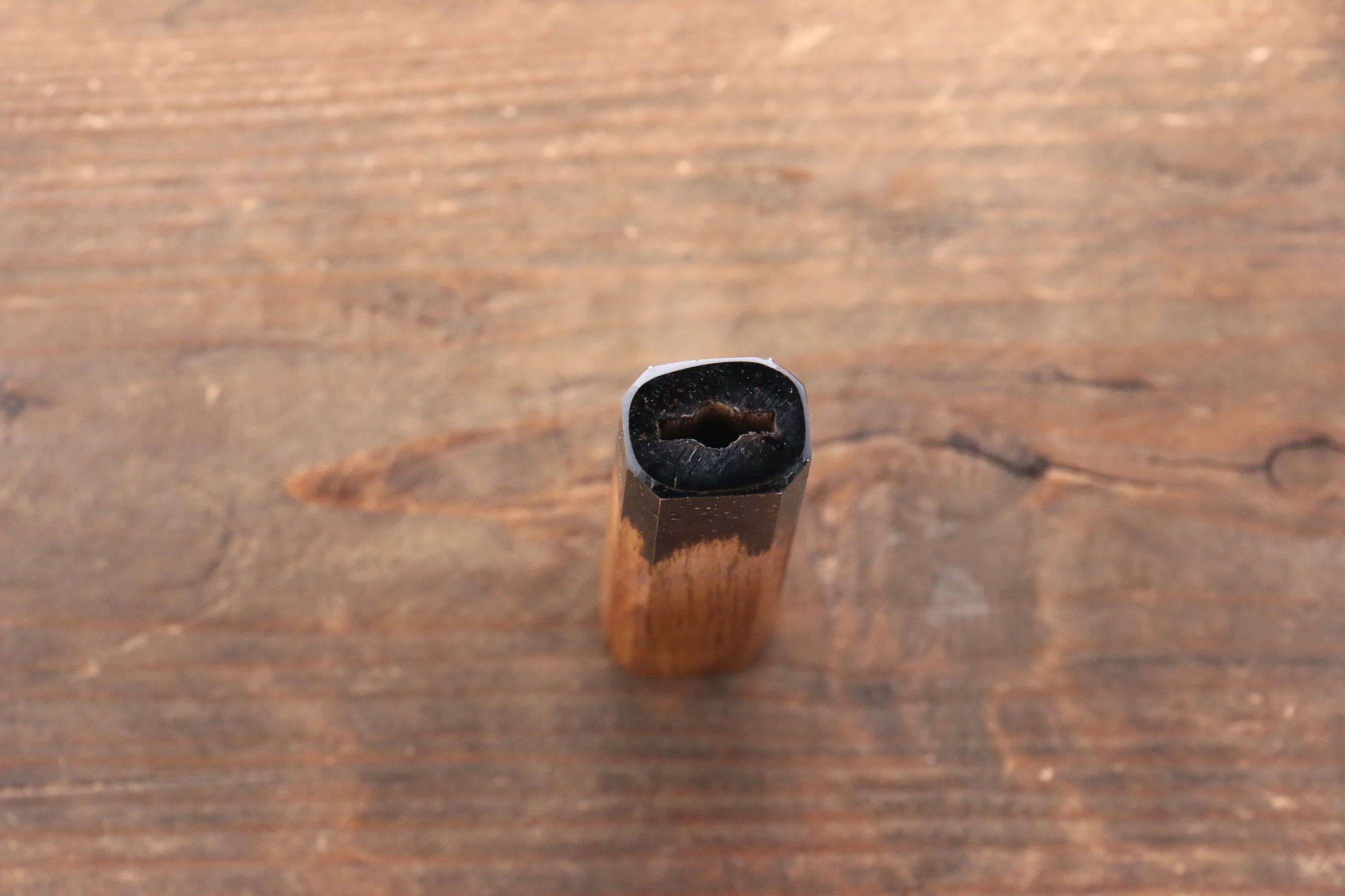Octagonal Kokushin Lacquered Oak Knife Handle (Medium) - Seisuke Knife