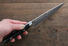 Takeshi Saji VG10 Black Damascus Petty-Utility 135mm Black Micarta Handle - Seisuke Knife - Slide 7