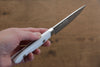 Kazuo Nomura VG10 Damascus Petty-Utility 100mm with White Stone Handle - Seisuke Knife - Slide 9