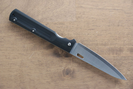 Takeshi Saji SG2 Damascus Folding Petty-Utility 100mm with Carbon Fiber Handle - Seisuke Knife