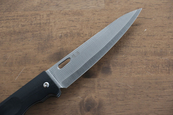 Takeshi Saji SG2 Damascus Folding Petty-Utility 100mm with Carbon Fiber Handle - Seisuke Knife