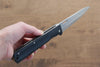 Takeshi Saji SG2 Damascus Folding Petty-Utility 100mm with Carbon Fiber Handle - Seisuke Knife - Slide 6