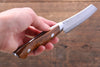 Kazuo Nomura VG10 Damascus Kiritsuke 90mm with Ironwood Handle - Seisuke Knife - Slide 8