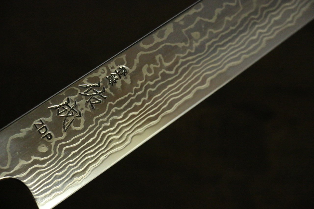 Sukenari ZDP189 Damascus Sujihiki 270mm Shitan Handle - Seisuke Knife