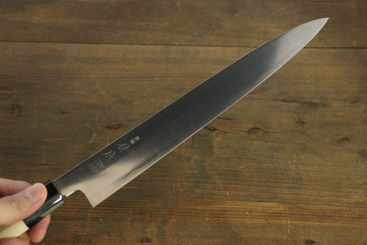 Sukenari ZDP189 3 Layer Sujihiki 240mm Magnolia Handle - Seisuke Knife