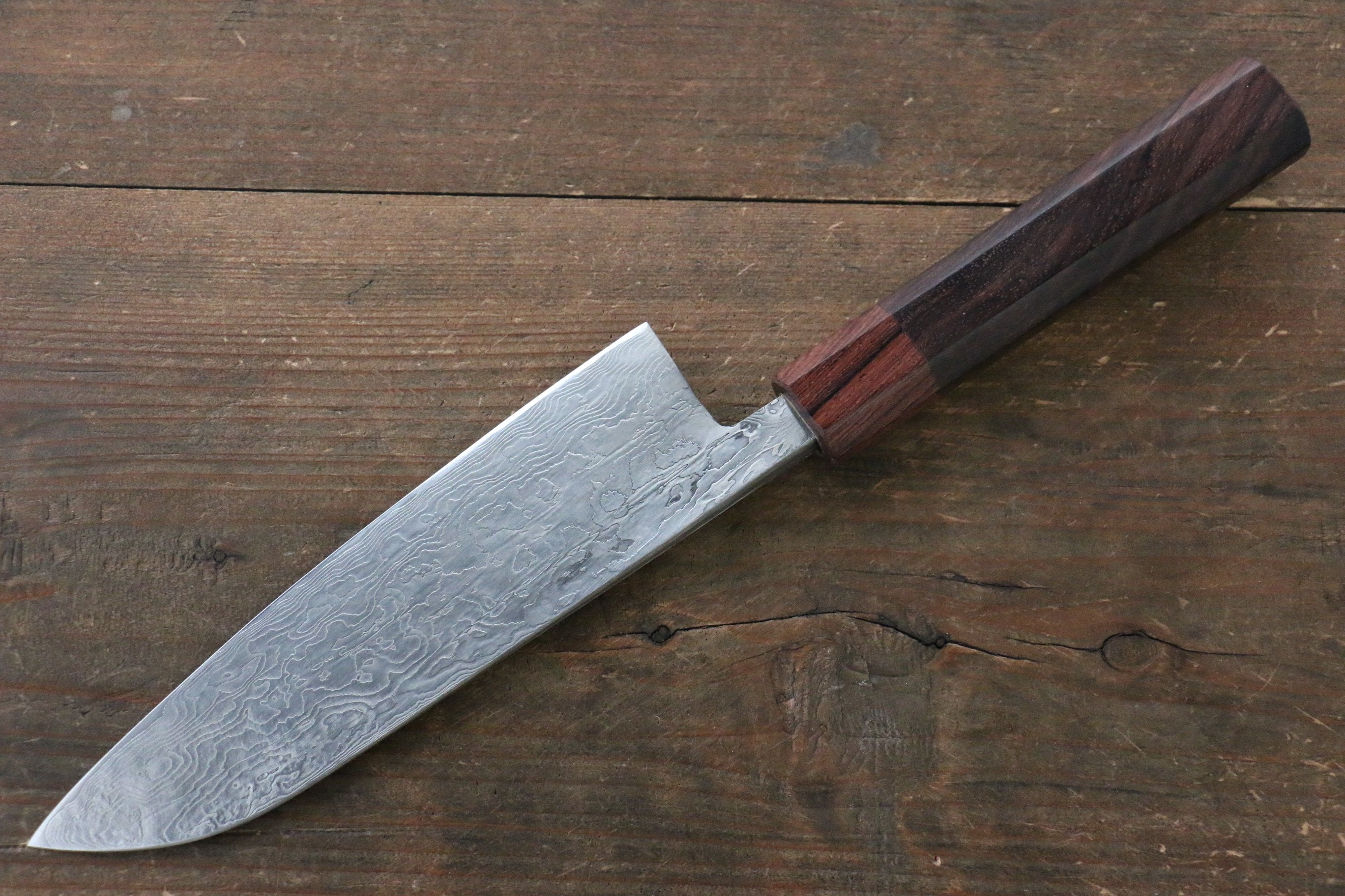 Takayuki Iwai VG10 Fumon Damascus Series Santoku Japanese Chef Knife 165mm Washiki - Seisuke Knife