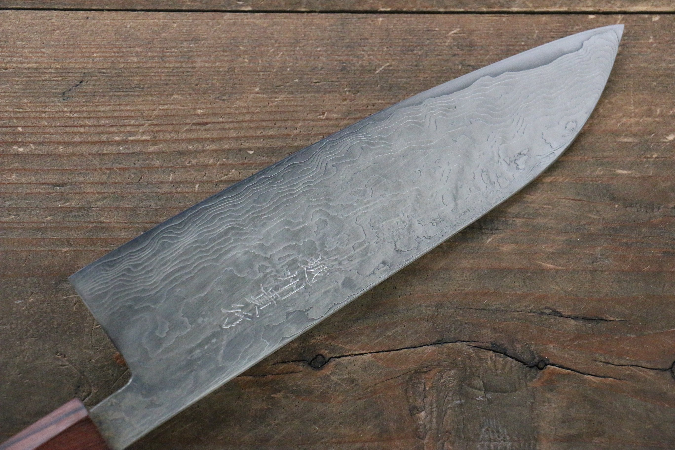 Takayuki Iwai VG10 Fumon Damascus Series Santoku Japanese Chef Knife 165mm Washiki - Seisuke Knife
