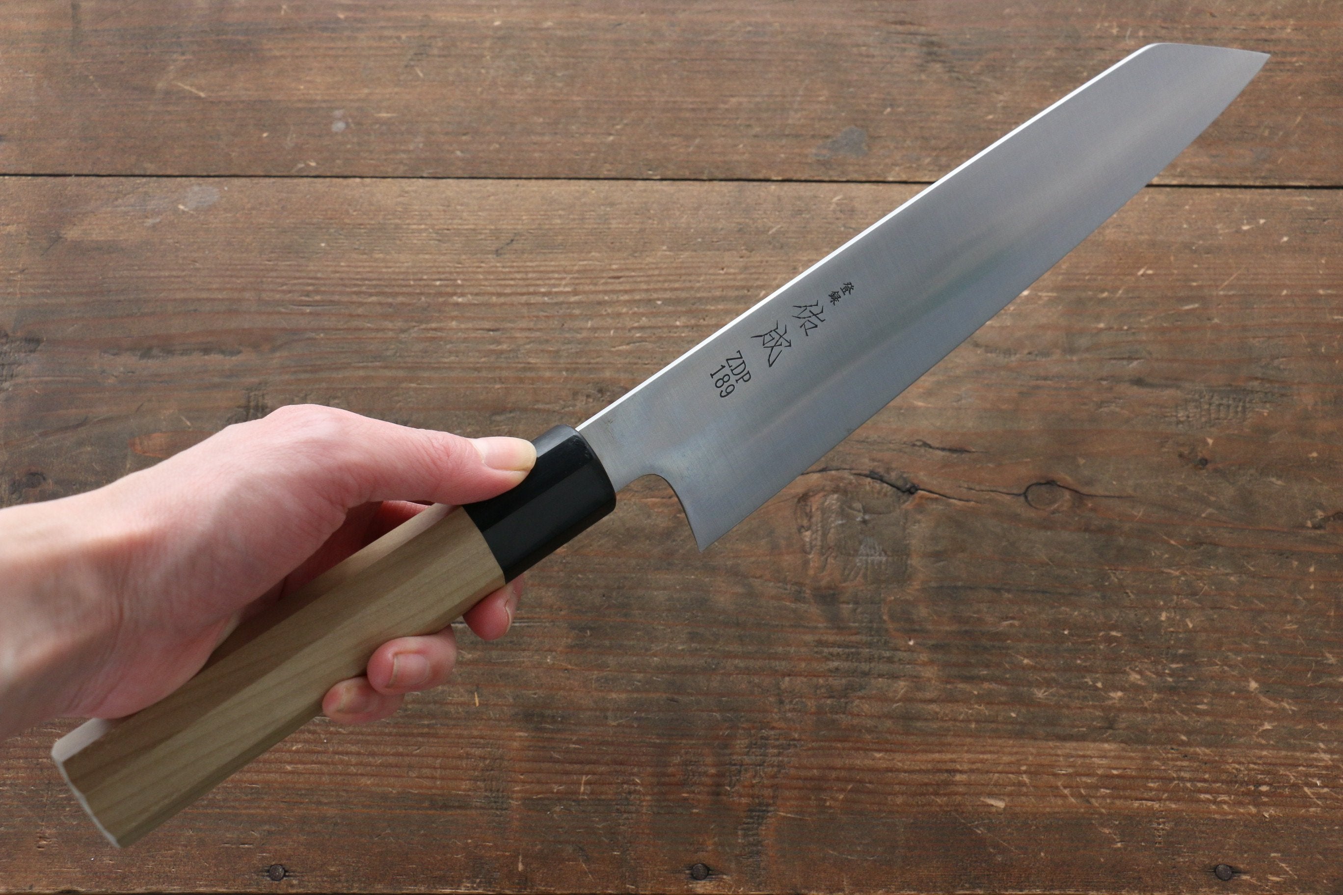 Sukenari ZDP189 3 Layer Kiritsuke Gyuto 240mm Magnolia Handle - Seisuke Knife