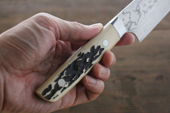 Takeshi Saji VG10 Damascus Sujihiki 270mm Cow Bone Handle - Seisuke Knife