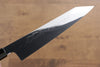 Jikko Honyaki White Steel No.3 Mirrored Finish Kiritsuke Gyuto  210mm Ebony Wood Handle - Seisuke Knife - Slide 3