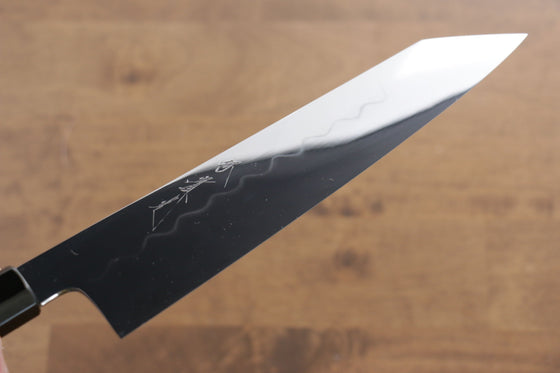 Jikko Honyaki White Steel No.3 Mirrored Finish Kiritsuke Gyuto  210mm Ebony Wood Handle - Seisuke Knife