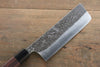 Yu Kurosaki Blue Super Clad Hammered Kurouchi Nakiri Japanese Chef Knife 165mm - Seisuke Knife - Slide 3