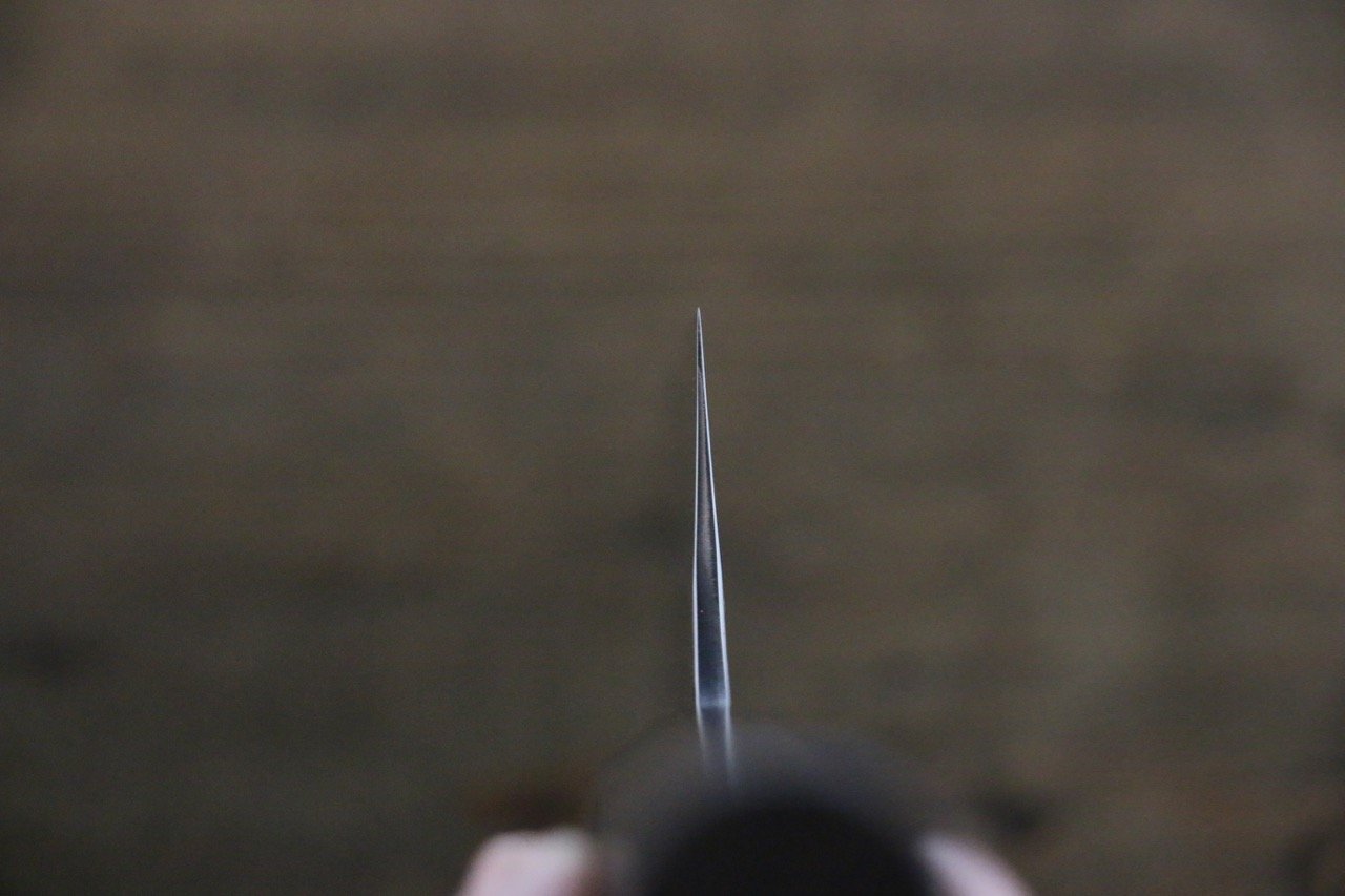 Yu Kurosaki Blue Super Clad Hammered Kurouchi Bunka Japanese Chef Knife 165mm - Seisuke Knife