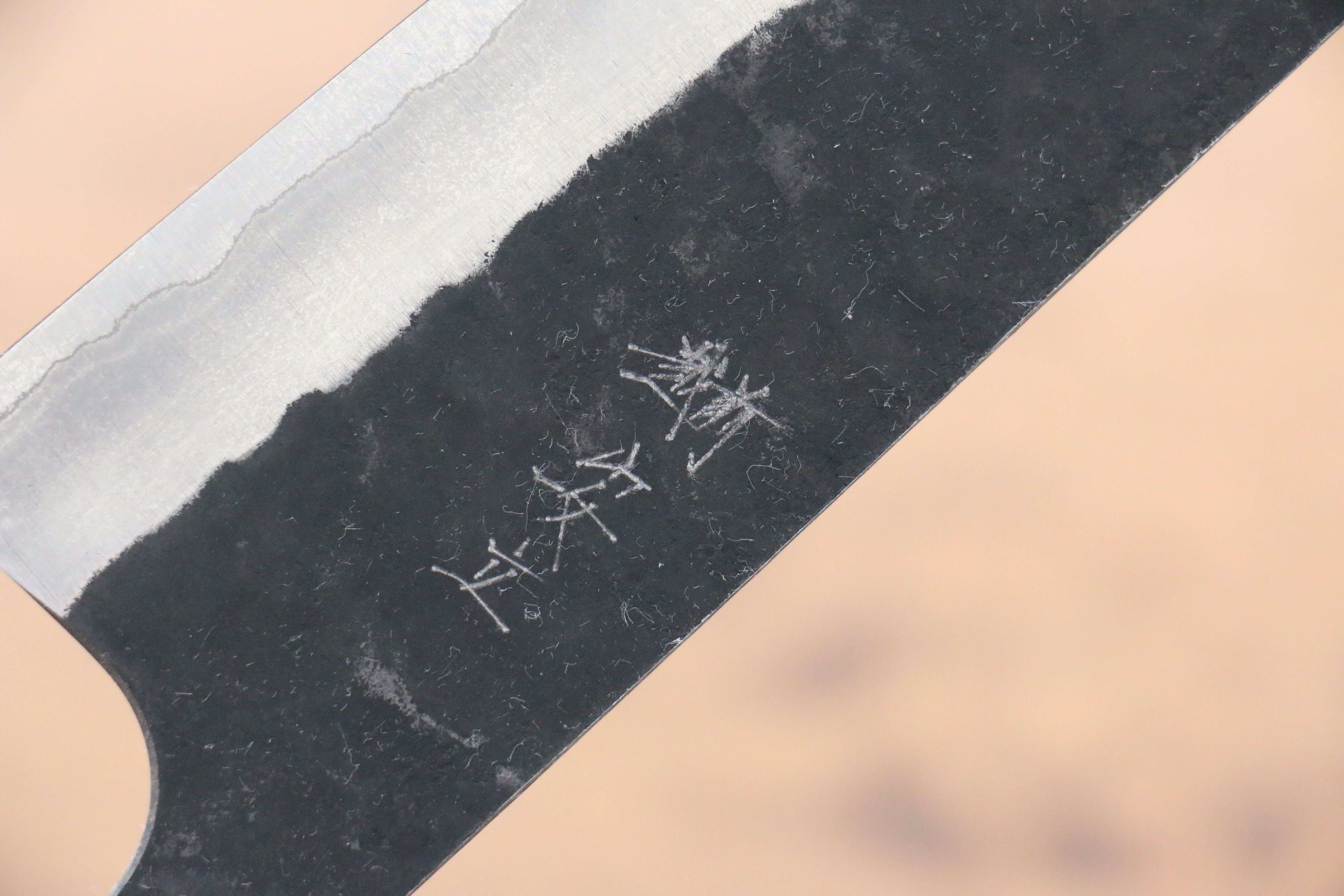 Anryu Blue Super Hammered Kurouchi Bunka 165mm Shitan Handle - Seisuke Knife