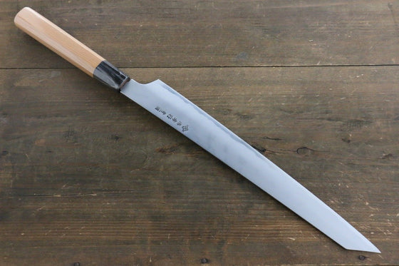 Sakai Takayuki Homura Hien Blue Steel No.2 Kengata Yanagiba 300mm Yew Tree Handle - Seisuke Knife