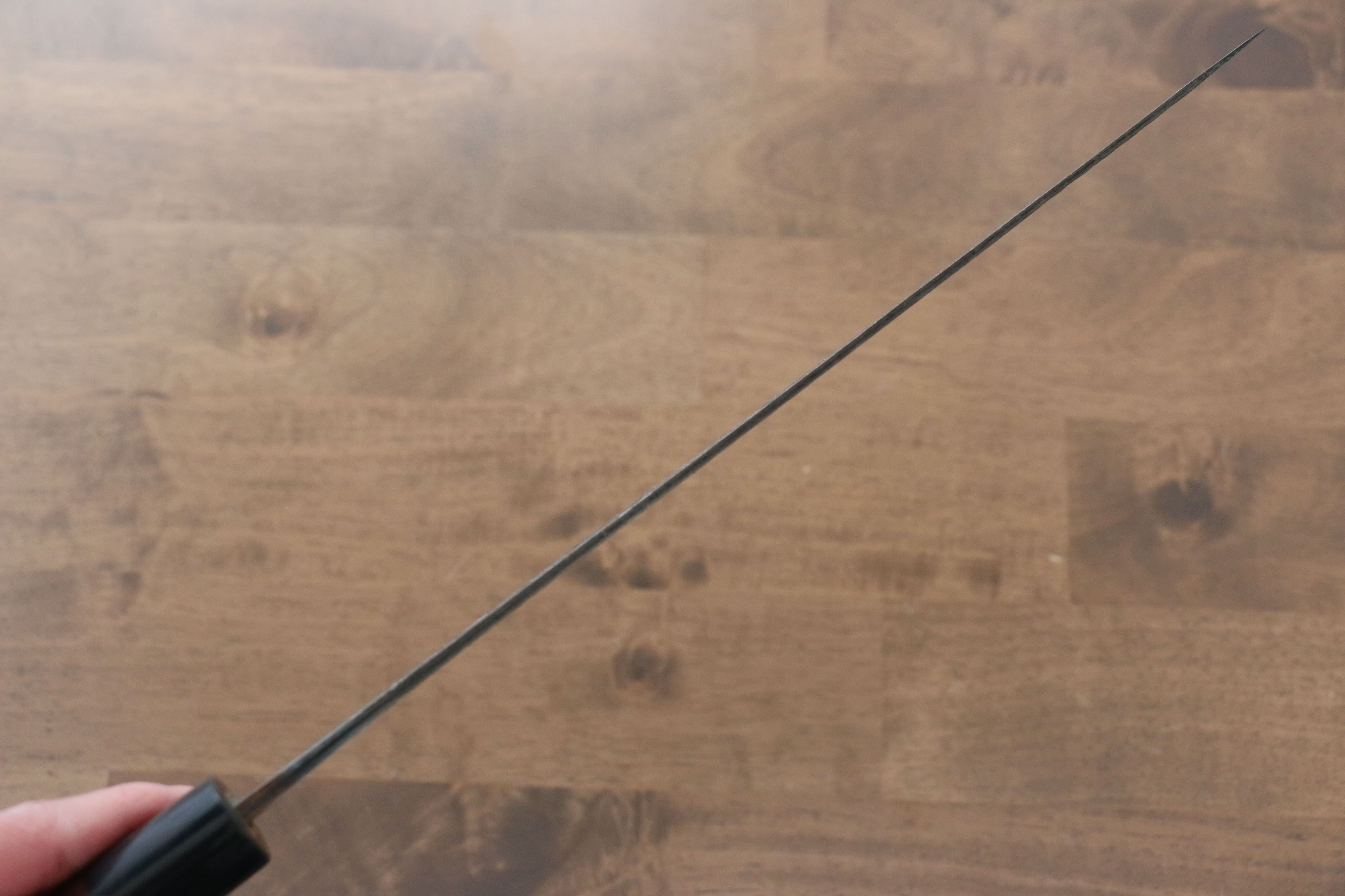 Anryu Blue Super Hammered Black Finished Sujihiki 270mm Shitan Handle - Seisuke Knife