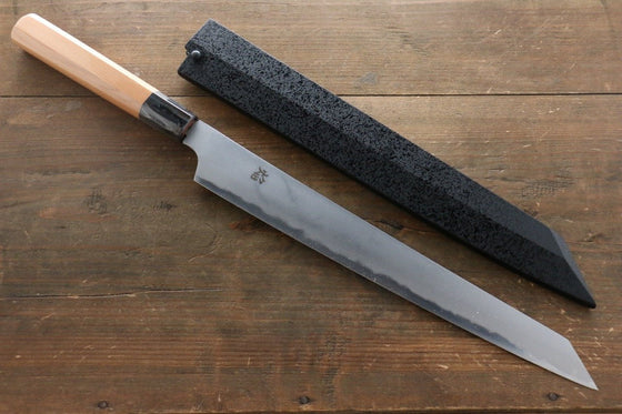 Sakai Takayuki Homura Hien Blue Steel No.2 Kengata Yanagiba 300mm Yew Tree Handle - Seisuke Knife