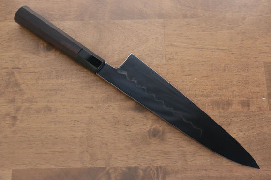 Jikko Honyaki White Steel No.3 Mirrored Finish Gyuto  210mm Ebony Wood Handle - Seisuke Knife