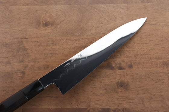 Jikko Honyaki White Steel No.3 Mirrored Finish Gyuto  210mm Ebony Wood Handle - Seisuke Knife