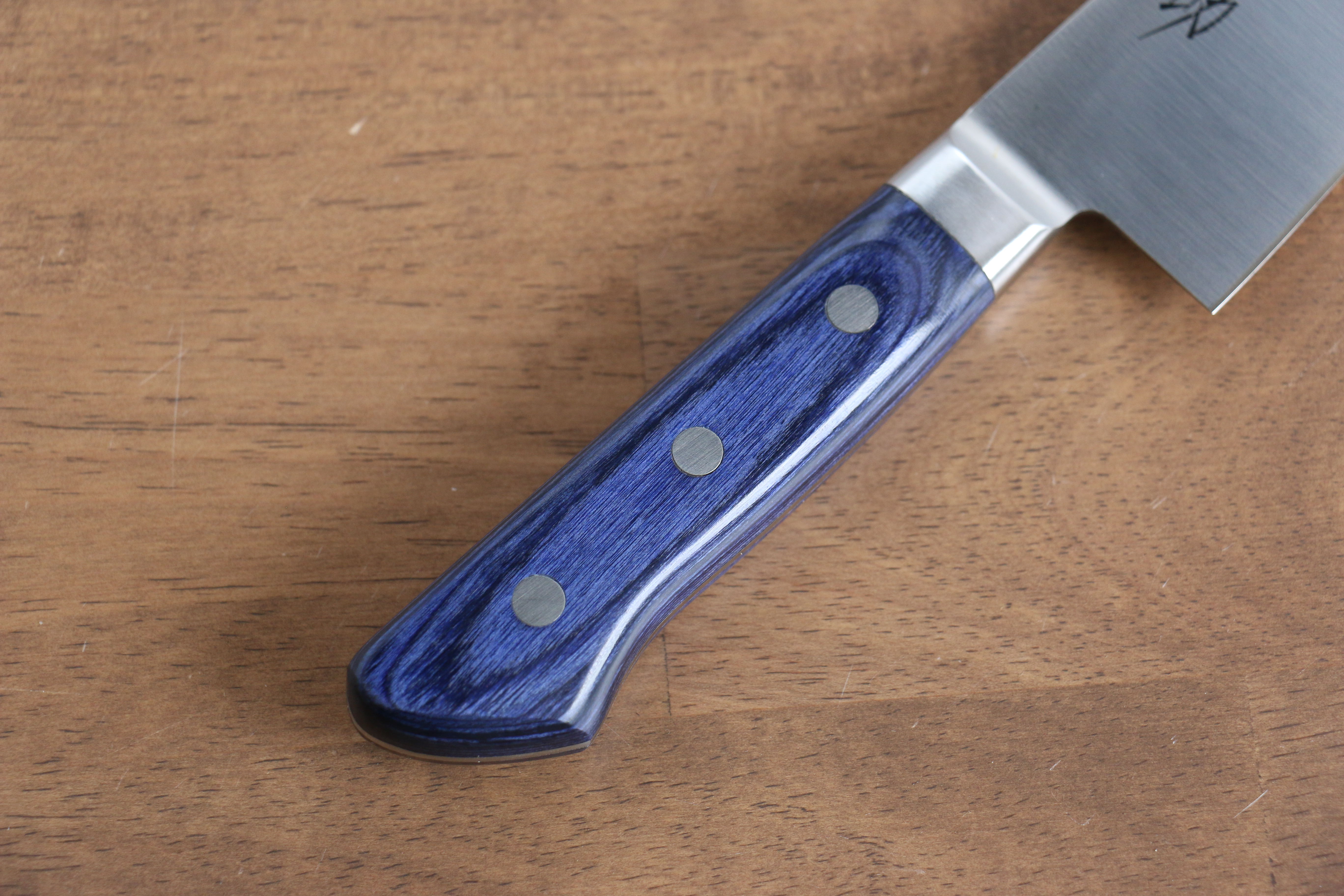 Seisuke Seiten Molybdenum Gyuto 180mm Blue Pakka wood Handle - Seisuke Knife