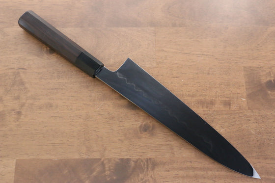 Jikko Honyaki White Steel No.3 Mirrored Finish Gyuto  240mm Ebony Wood Handle - Seisuke Knife