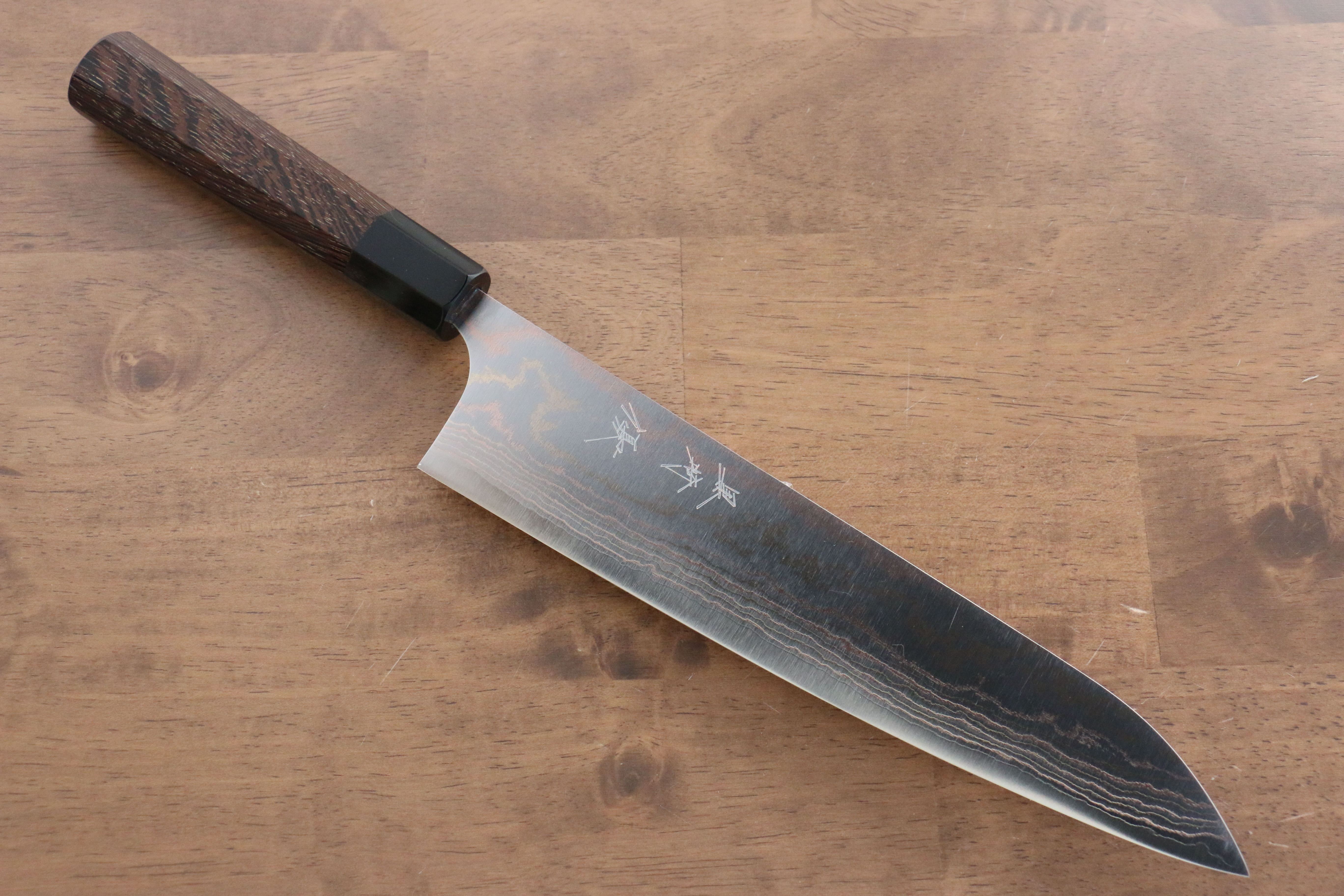 Yu Kurosaki Houou VG10 Colored Damascus Gyuto 240mm Wenge Handle - Seisuke Knife