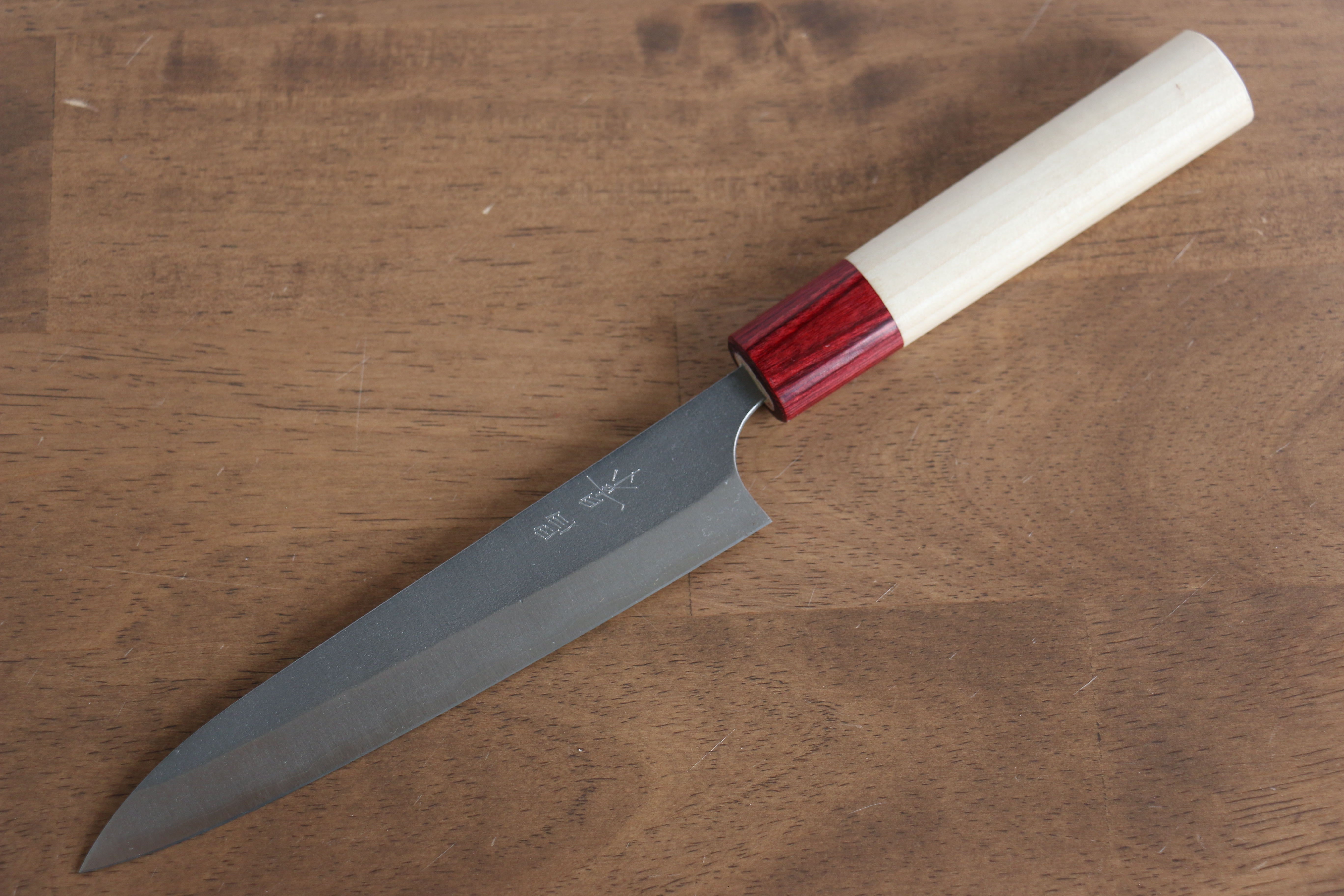 Masakage Yuki White Steel No.2 Nashiji Petty-Utility  120mm Magnolia Handle - Seisuke Knife