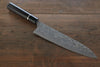 Takeshi Saji SG2 Black Damascus Gyuto 240mm Ebony Wood Handle - Seisuke Knife - Slide 1