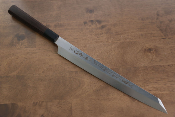 Sakai Takayuki Honyaki VG10 Dragon engraving Kengata Yanagiba 300mm Wenge Handle with Sheath - Seisuke Knife