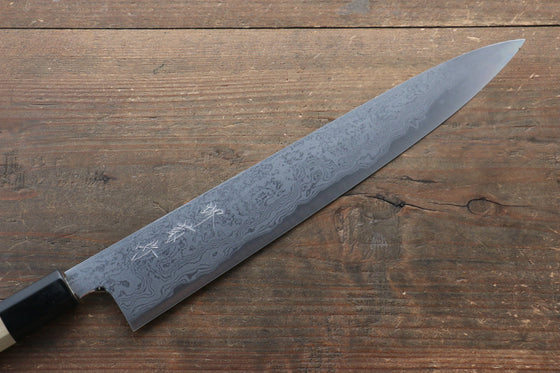 Kikumori Blue Steel No.1 Damascus Sujihiki 270mm with Magnolia Handle - Seisuke Knife