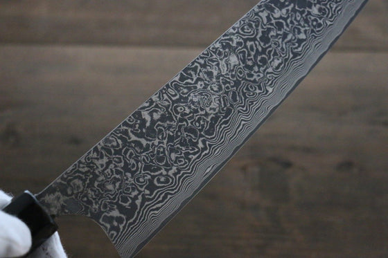 Takeshi Saji SG2 Black Damascus Gyuto 210mm Ebony Wood Handle - Seisuke Knife