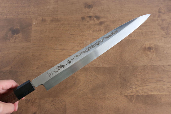 Sakai Takayuki Honyaki VG10 Dragon engraving Yanagiba 270mm Wenge Handle with Sheath - Seisuke Knife