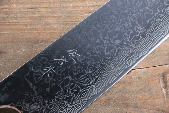 Takeshi Saji SG2 Mirrored Finish Damascus Gyuto 270mm Ebony with Ring Handle - Seisuke Knife