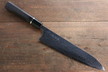  Takeshi Saji SG2 Mirrored Finish Damascus Gyuto 240mm Ebony with Ring Handle - Seisuke Knife