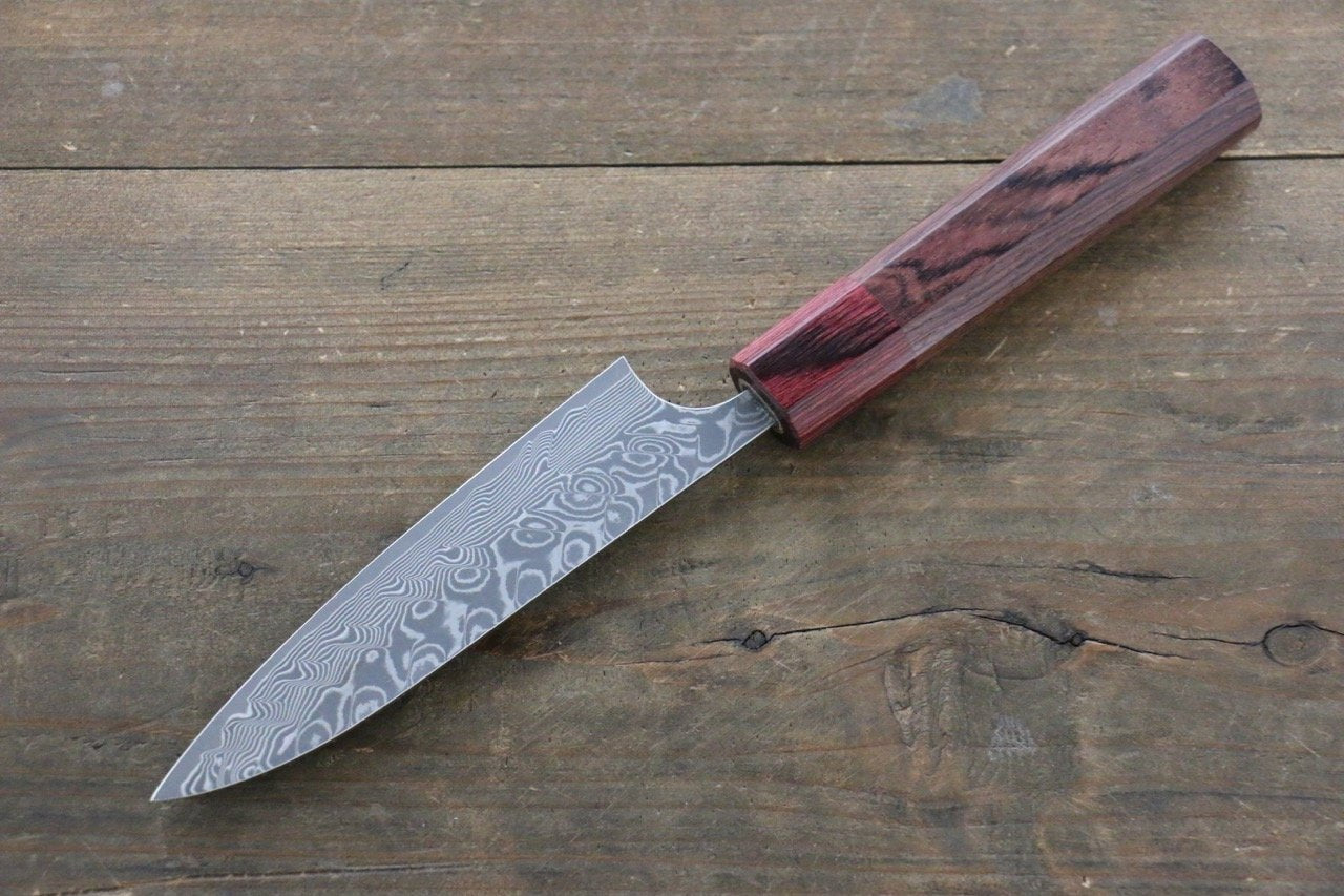 Yoshimi Kato SG2 Damascus Petty-Utility 150mm with Honduras Handle - Seisuke Knife